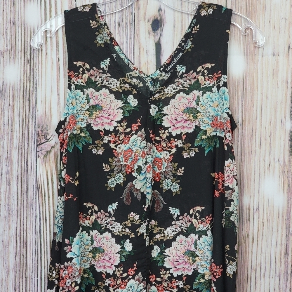 Tolani Collection Printed Asymmetrical Hem Dress View 4